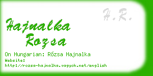 hajnalka rozsa business card